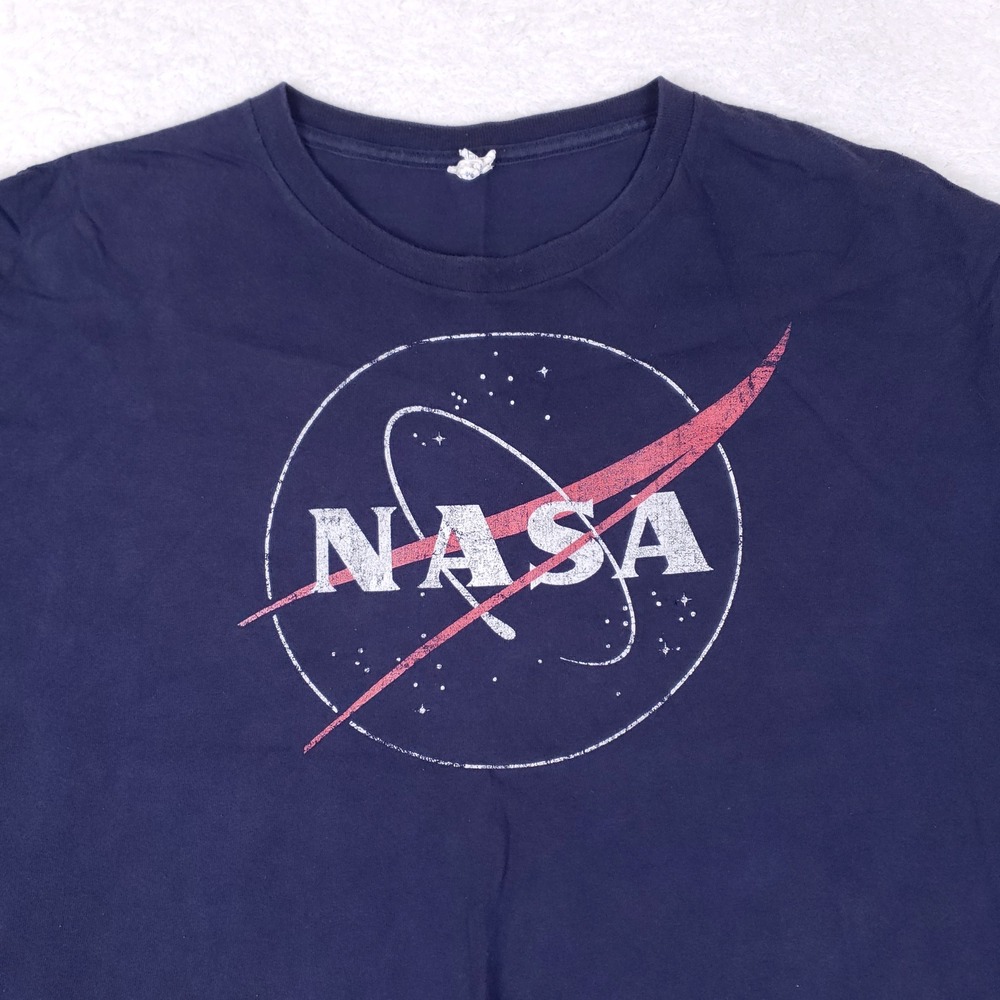Delta‎ Pro Weight NASA T Shirt Adult 3XL Navy Blue Long Sleeve Space Graphic Tee - Picture 2 of 9